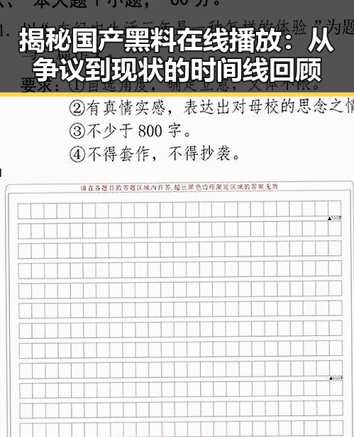 揭秘国产黑料在线播放：从争议到现状的时间线回顾